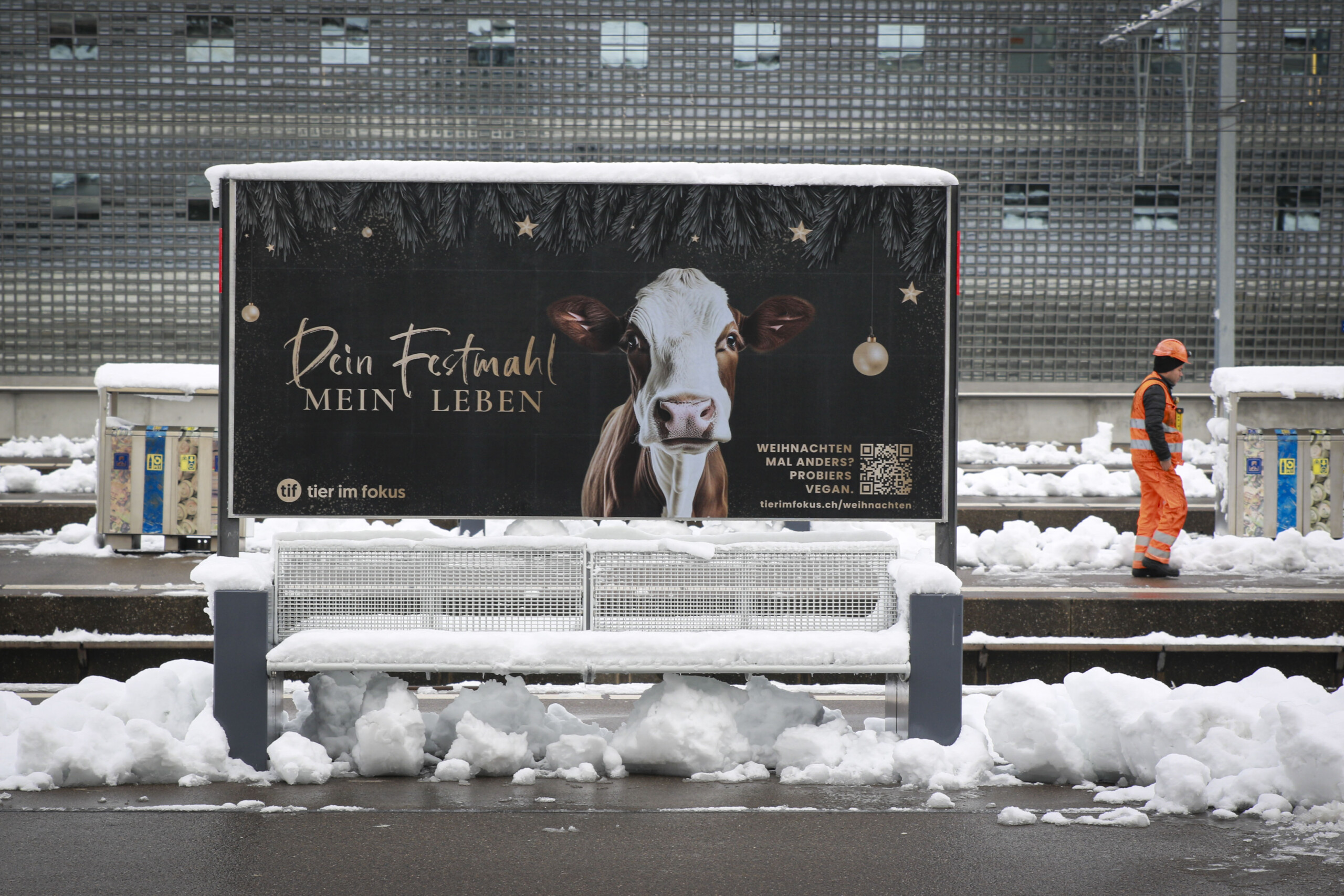 Plakatkampagne für vegane Weihnachten