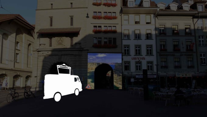 Spendenaufruf: Schweine-Report auf Grossleinwand