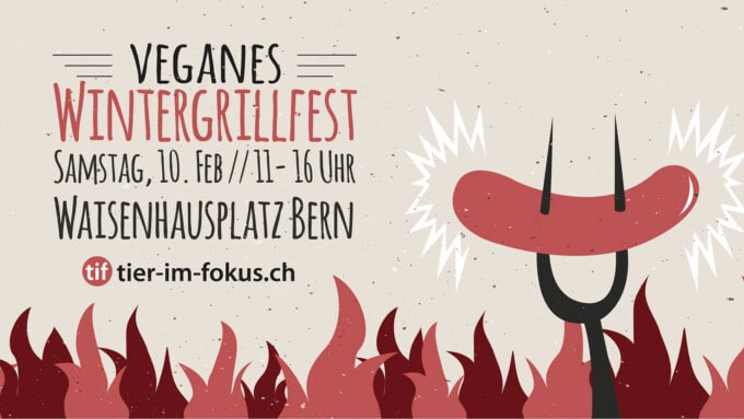 Grosses veganes Wintergrillfest in Bern